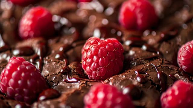 Browni z malinami - Przepis na czekoladowe brownie z soczystymi malinami Browni z malinami - Przepis na czekoladowe brownie z soczystymi malinami