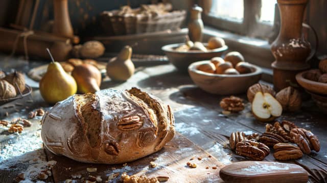 Ciasto drożdżowe z gruszką - Przepis na ciasto z mąką pełnoziarnistą Ciasto drożdżowe z gruszką - Przepis na ciasto z mąką pełnoziarnistą