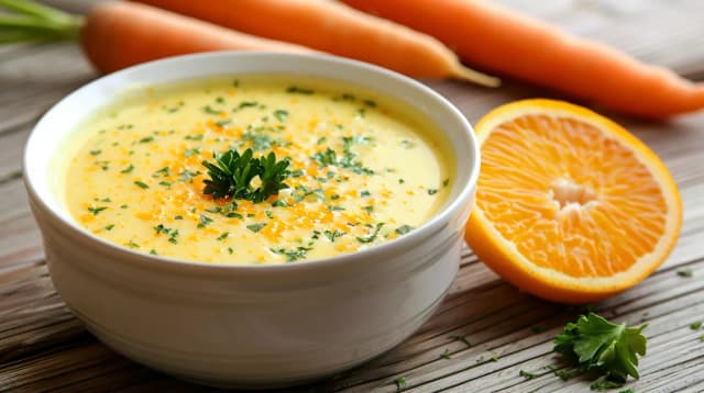 Krem z marchewki i pomarańczy - Przepis na zupę krem z marchewki Krem z marchewki i pomarańczy - Przepis na zupę krem z marchewki