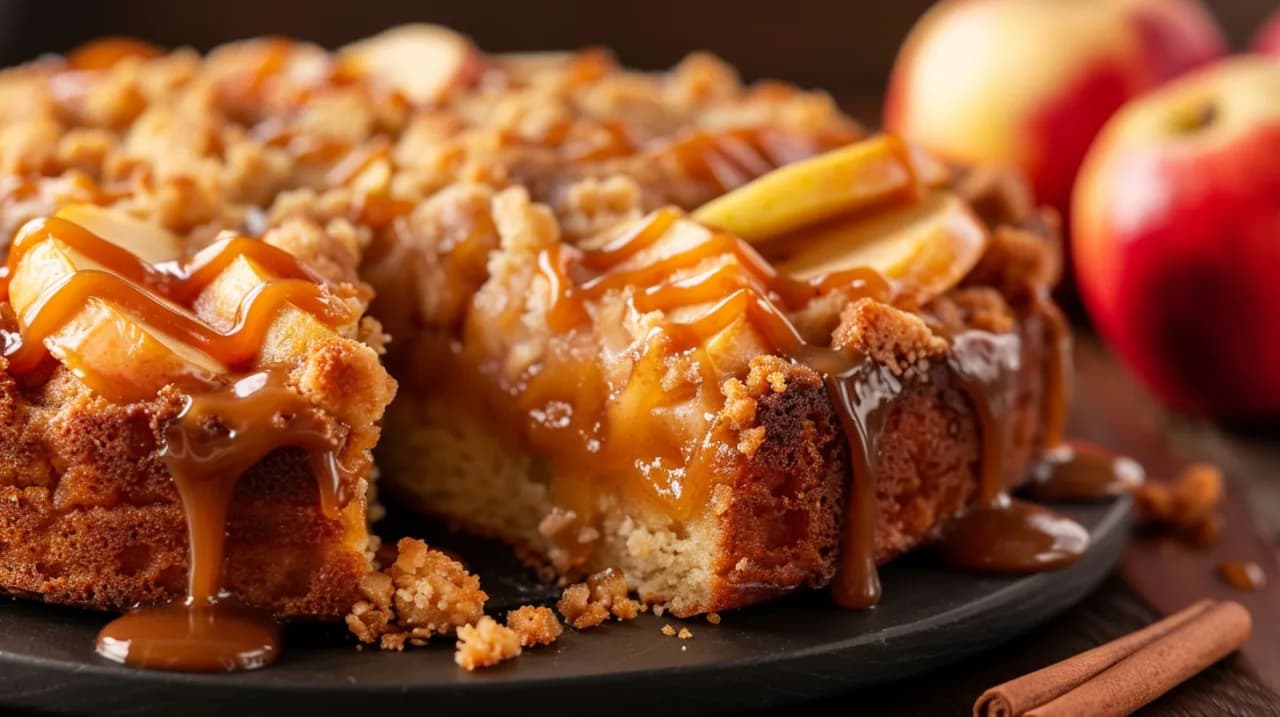 Proste ciasto z kajmakiem - Przepis na pyszne ciasto z karmelem i jabłkami Proste ciasto z kajmakiem - Przepis na pyszne ciasto z karmelem i jabłkami